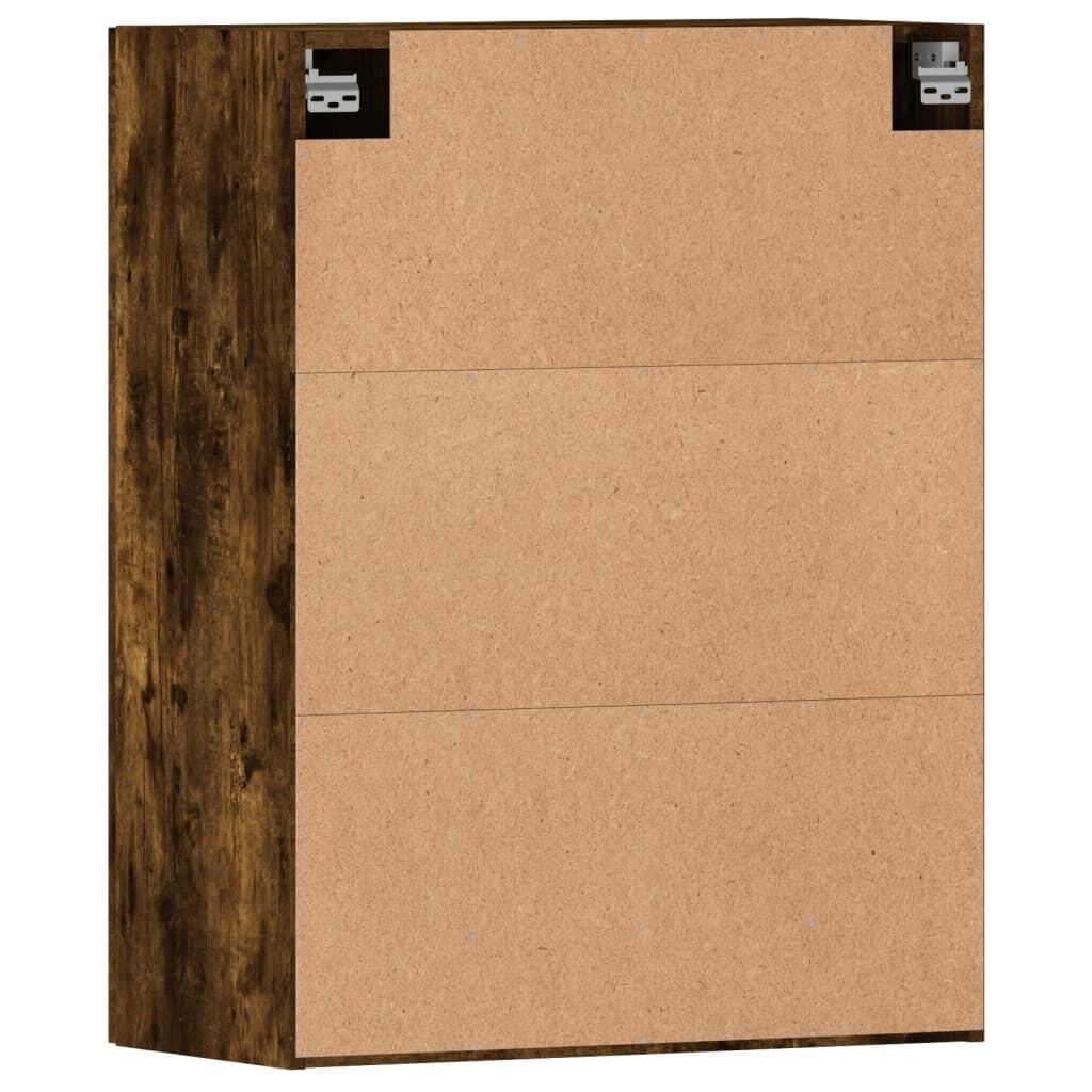 Wall Mounted Cabinets 2 pcs Smoked Oak Engineered Wood Price