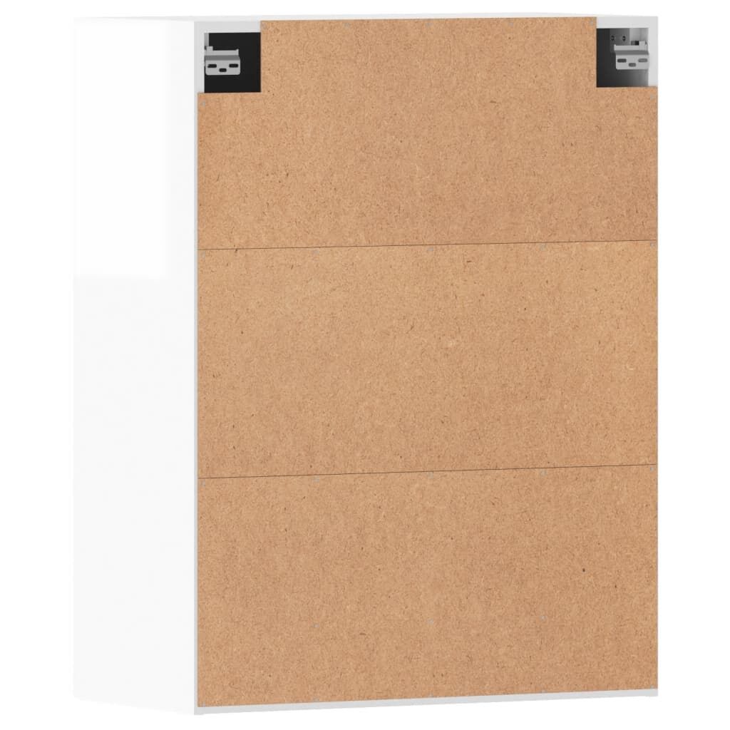 Wall Mounted Cabinets 2 pcs High Gloss White Engineered Wood Price