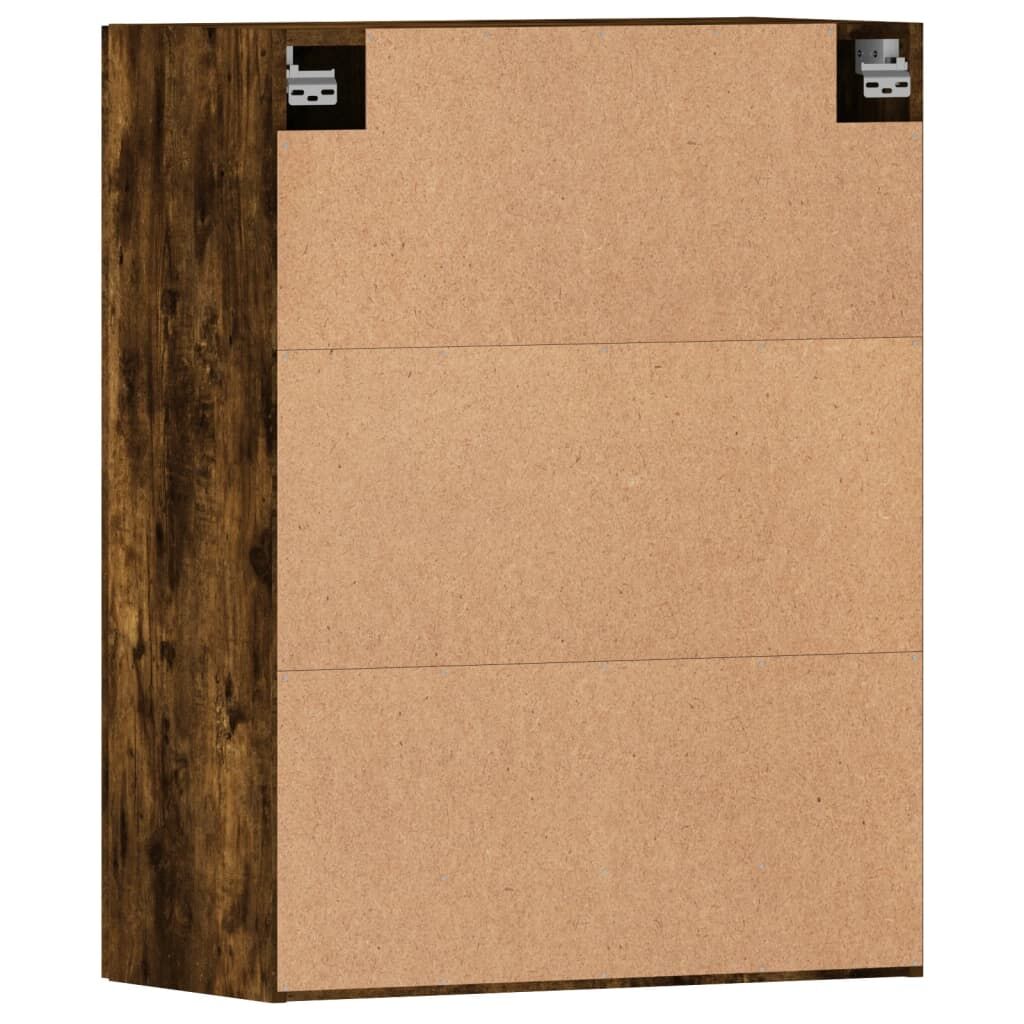 Wall Mounted Cabinets 2 pcs Smoked Oak Engineered Wood Price