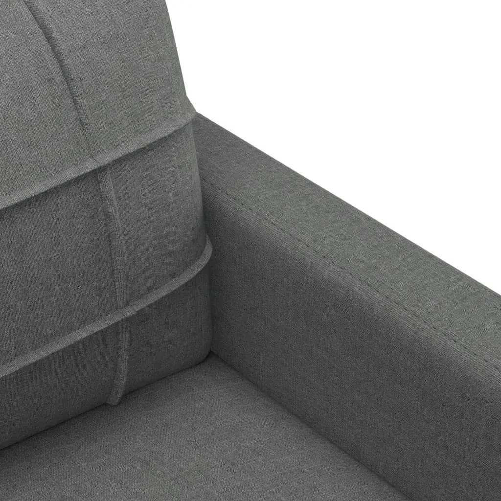 4 Piece Sofa Set with Pillows Dark Grey Fabric Price
