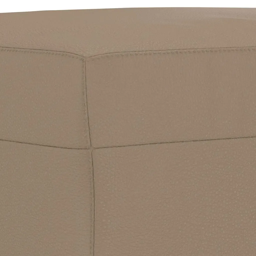 3 Piece Sofa Set with Pillows Cappuccino Faux Leather Price