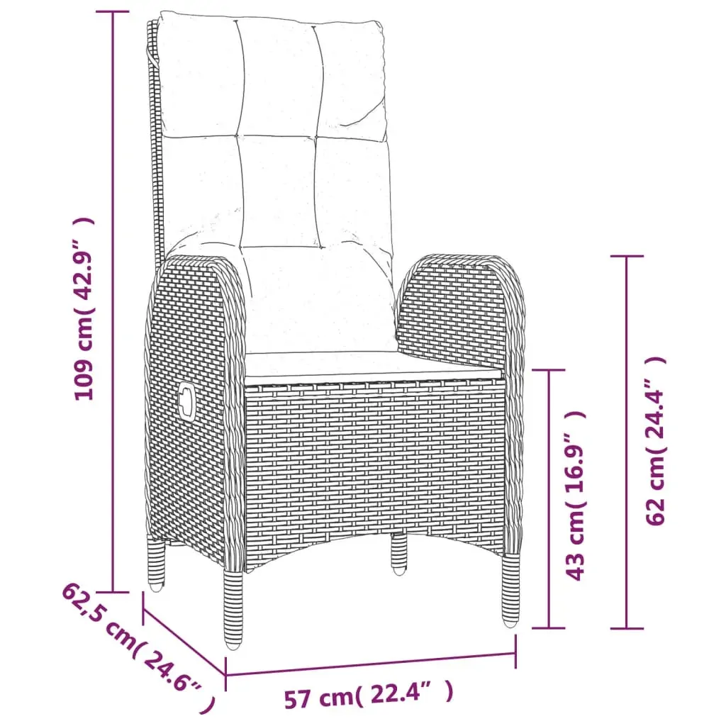 4 Piece Garden Dining Set with Cushions Grey Poly Rattan Price