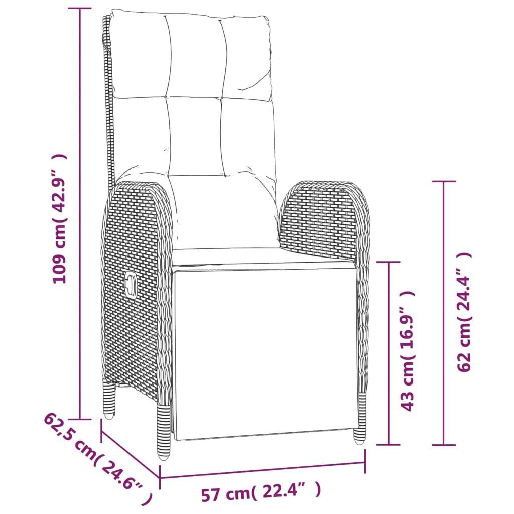 4 Piece Garden Dining Set with Cushions Grey Poly Rattan Price