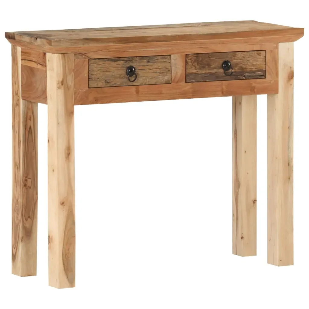 Console Table 90.5x30x75cm Solid Acacia Wood and Reclaimed Wood Price