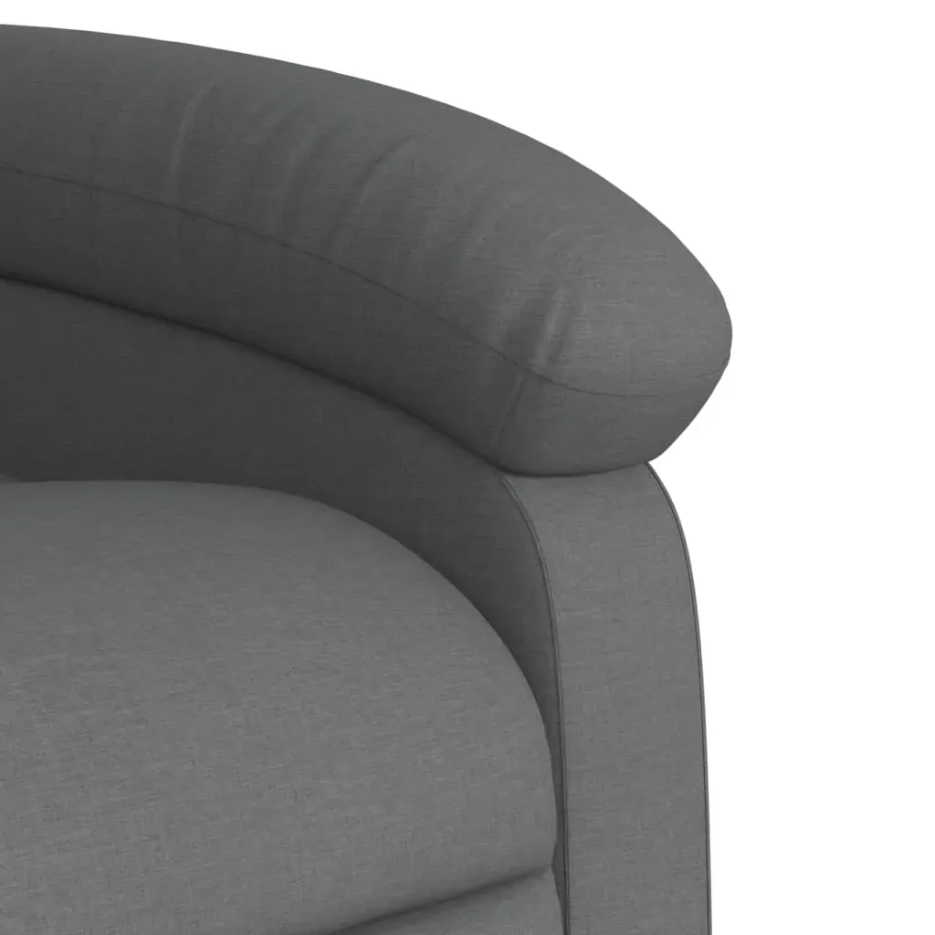 Massage Recliner Chair Dark Grey Fabric Price