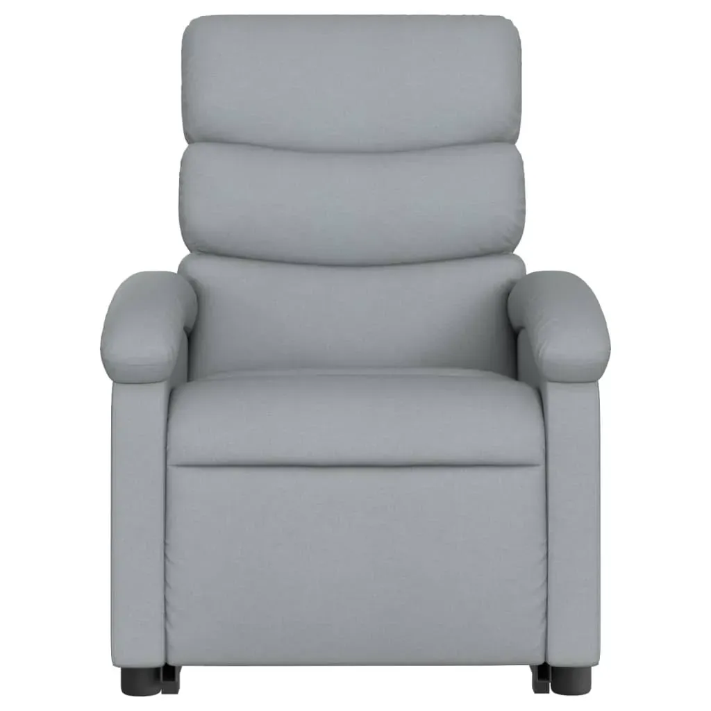 Electric Stand up Massage Recliner Chair Light Grey Fabric Price