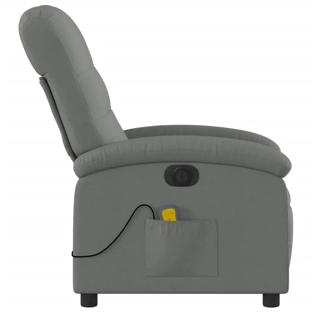 Electric Massage Recliner Chair Dark Grey Fabric Price