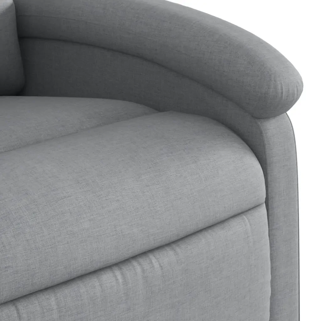 Massage Recliner Chair Light Grey Fabric Price