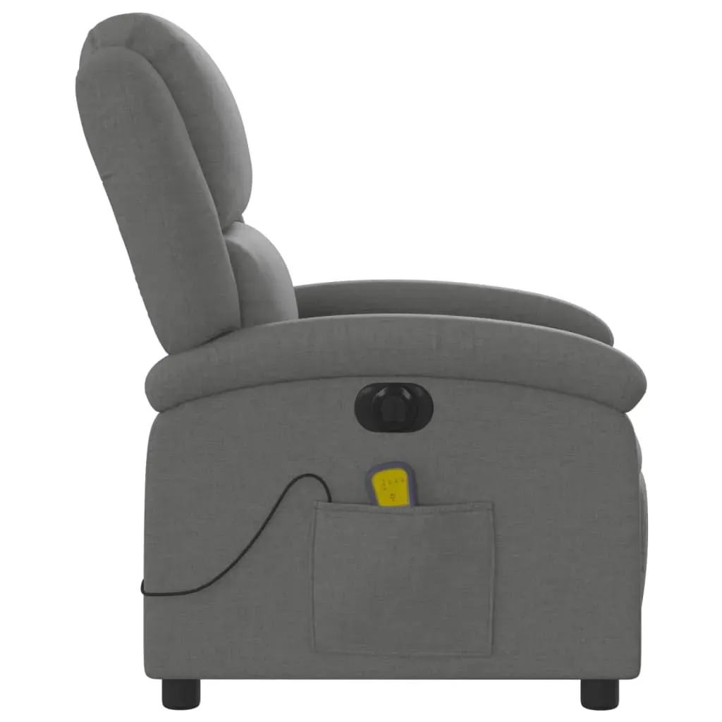 Electric Massage Recliner Chair Dark Grey Fabric Price