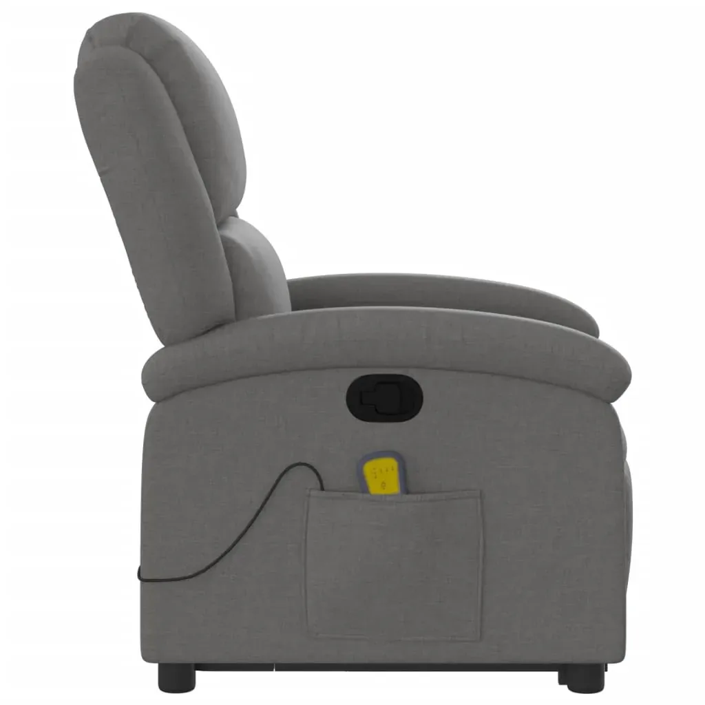 Stand up Massage Recliner Chair Dark Grey Fabric Price