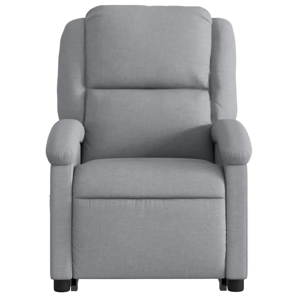 Electric Stand up Recliner Chair Light Grey Fabric Price