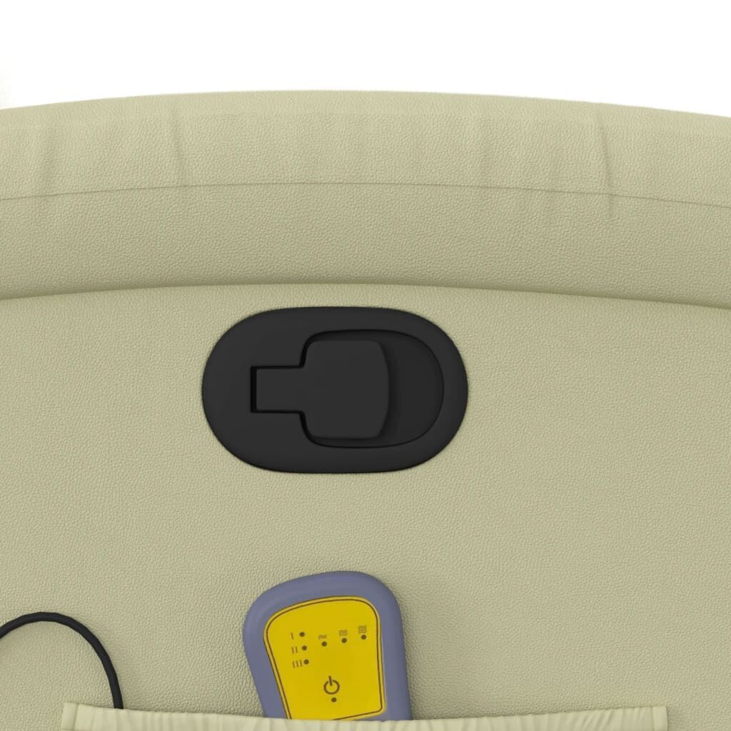 Massage Recliner Chair Cream Real Leather Price