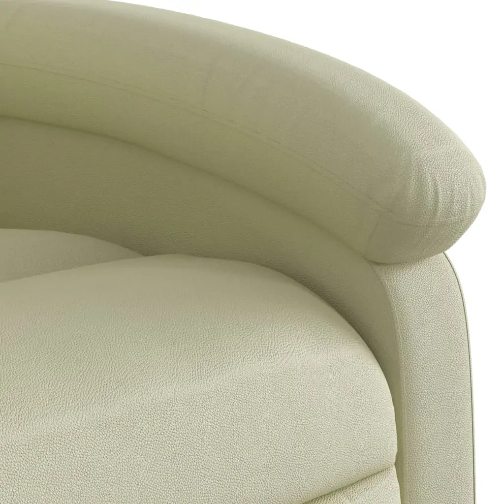 Massage Recliner Chair Cream Real Leather Price