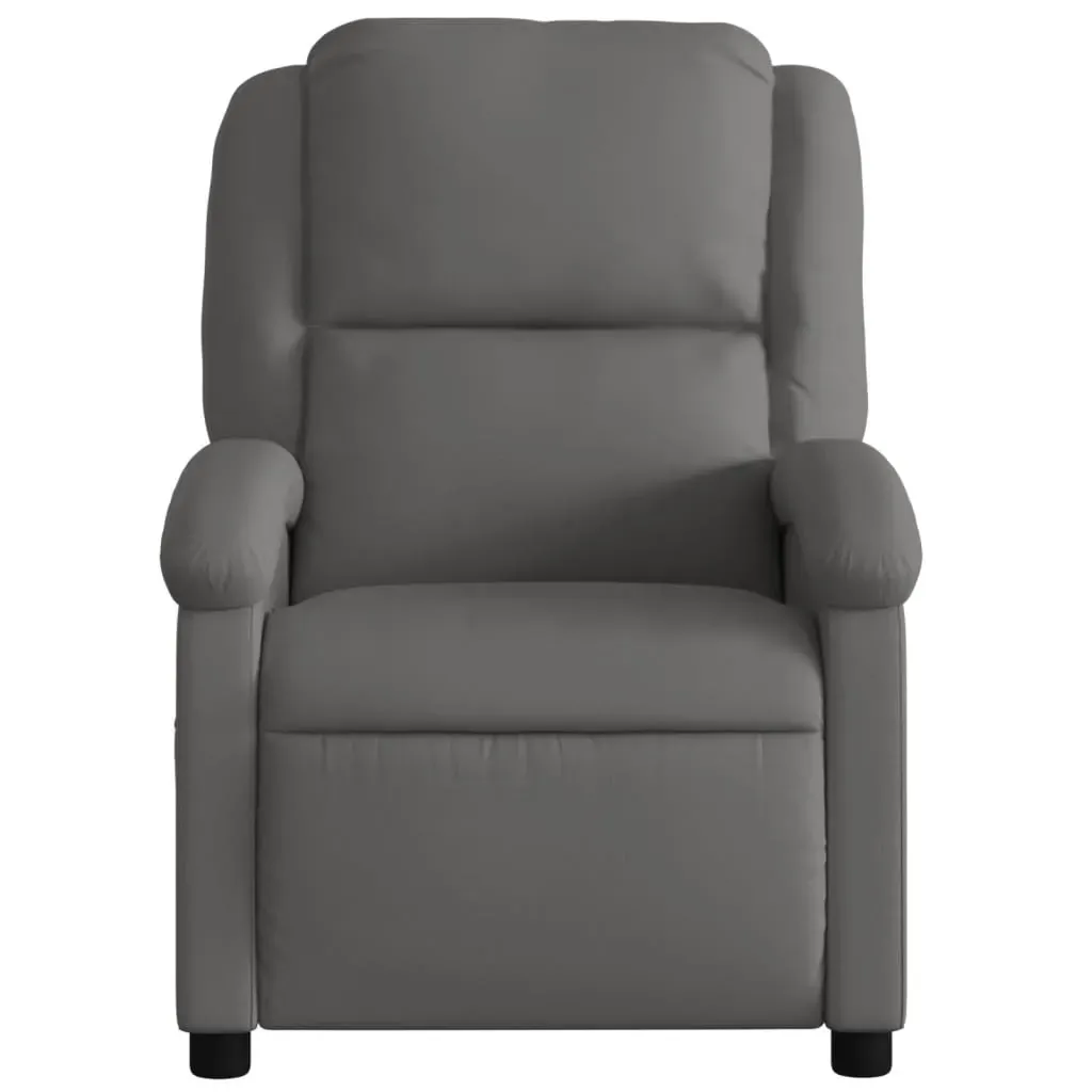 Electric Massage Recliner Chair Grey Real Leather Price