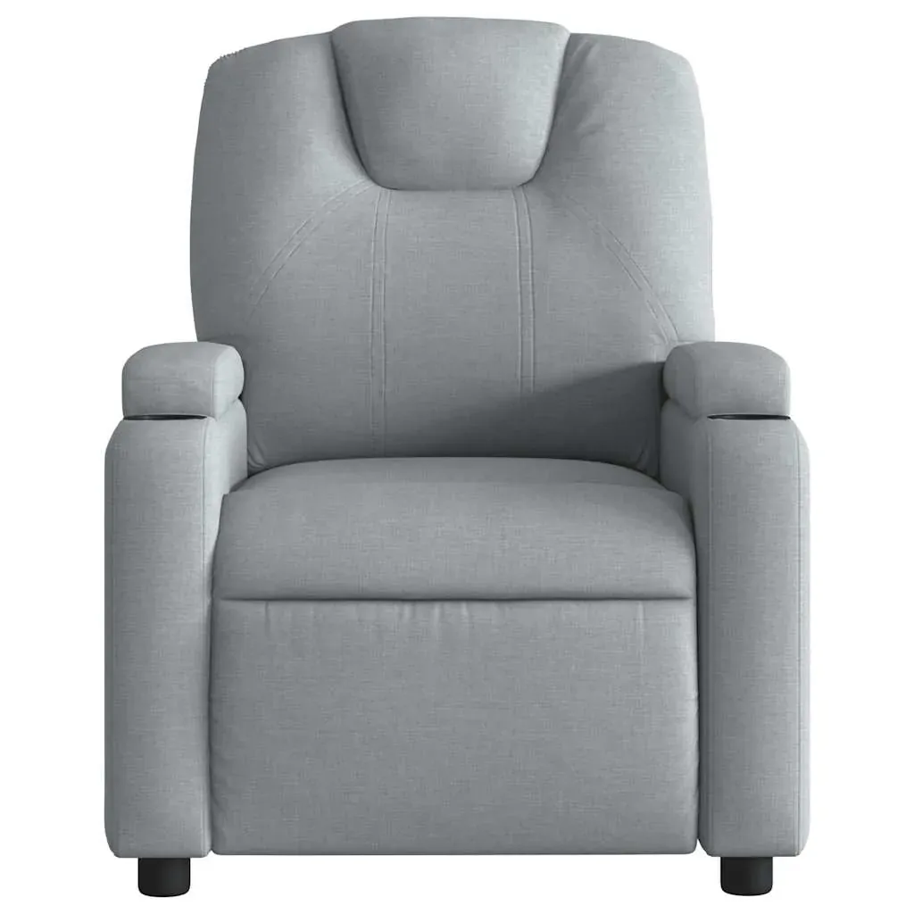 Electric Massage Recliner Chair Light Grey Fabric Price