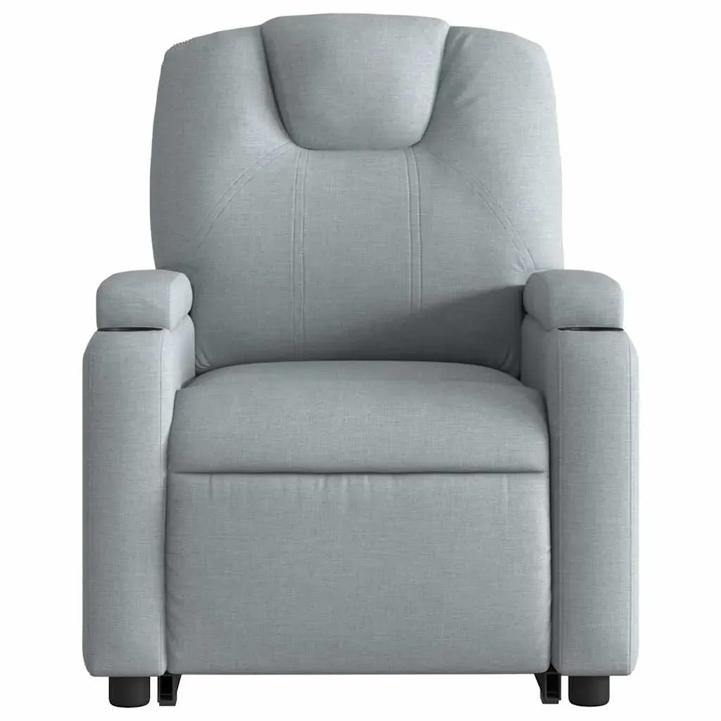 Stand up Massage Recliner Chair Light Grey Fabric Price