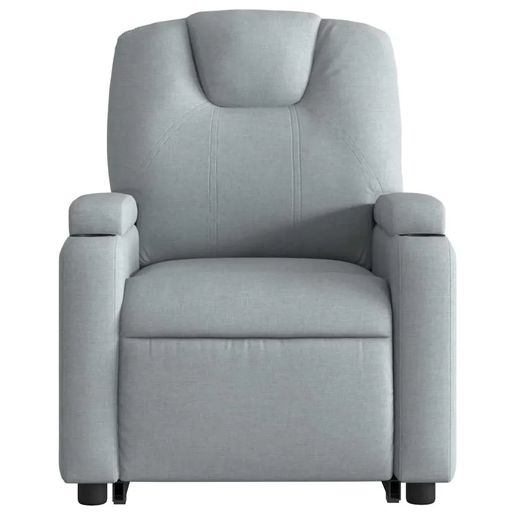 Electric Stand up Massage Recliner Chair Light Grey Fabric Price