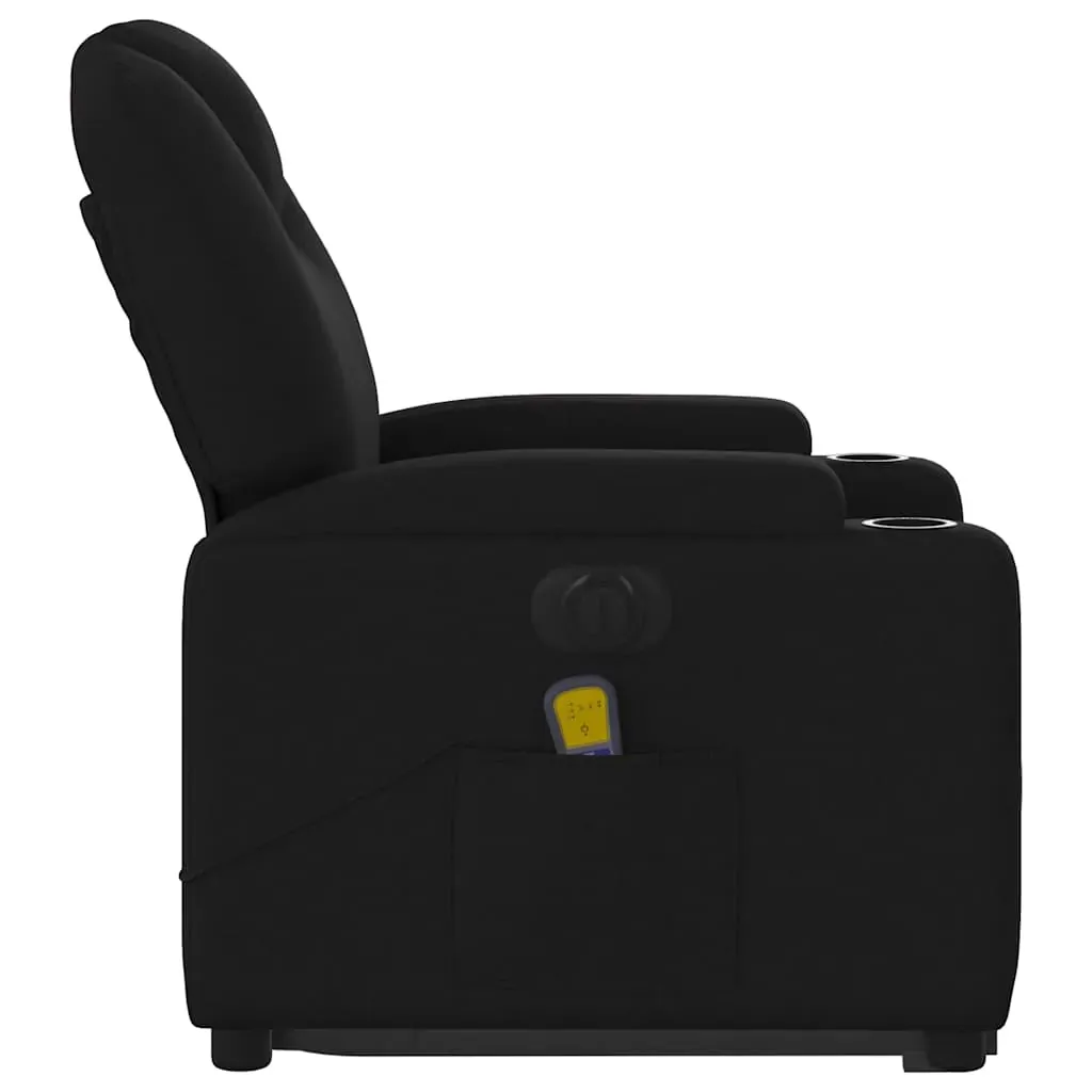 Electric Stand up Massage Recliner Chair Black Fabric Price