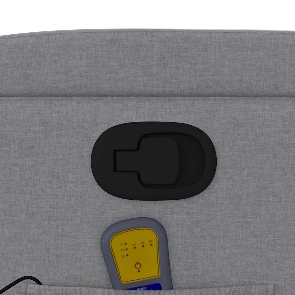 Massage Recliner Chair Light Grey Fabric Price