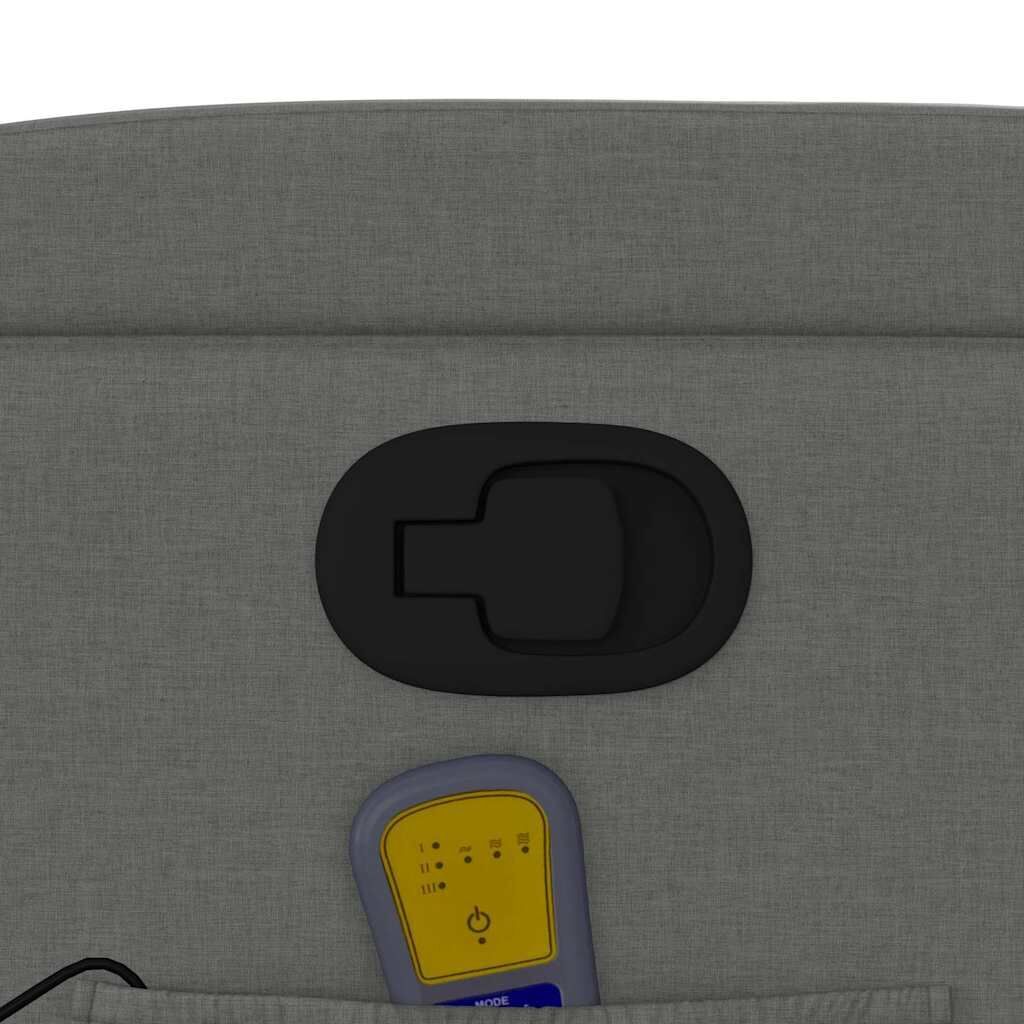 Massage Recliner Chair Dark Grey Fabric Price