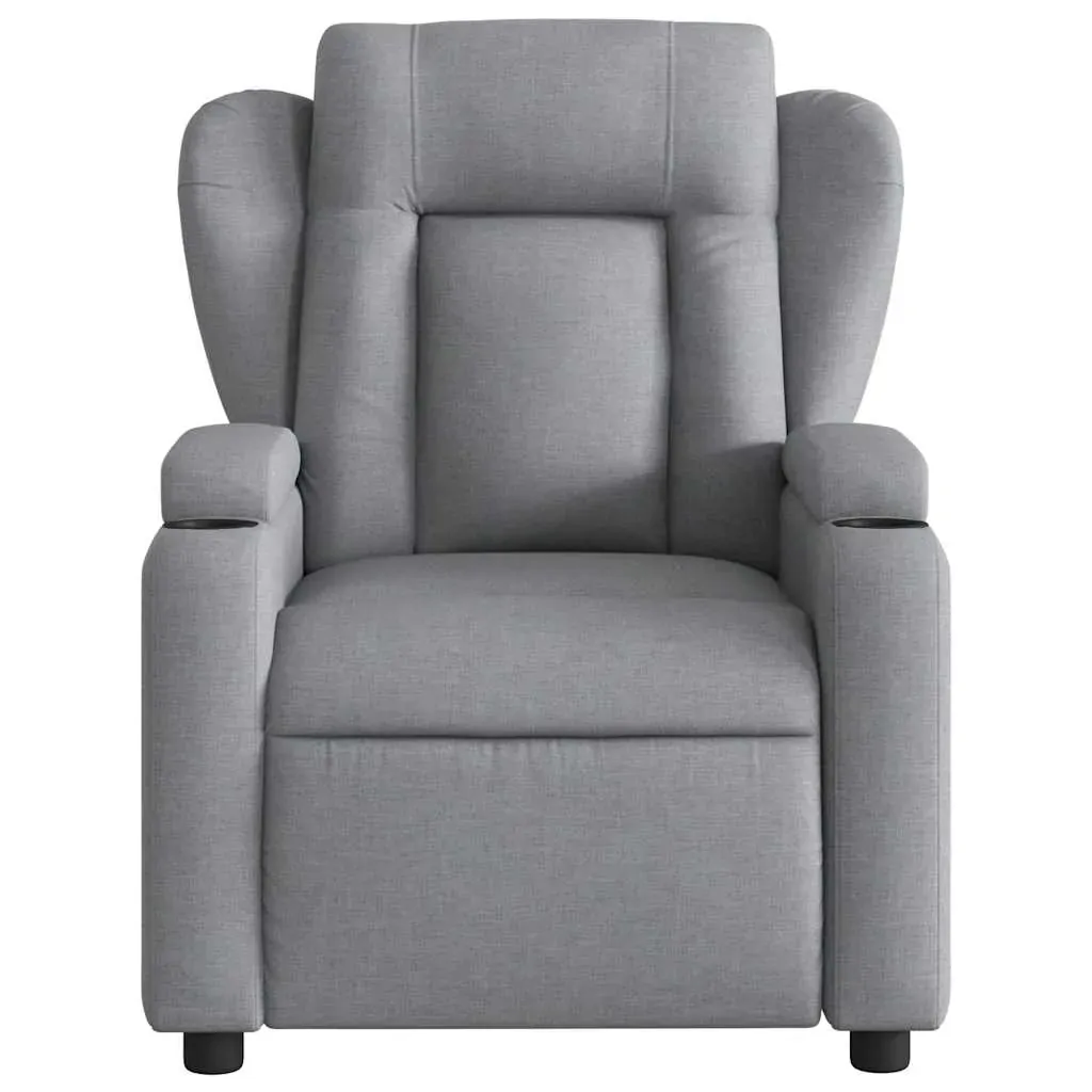 Electric Massage Recliner Chair Light Grey Fabric Price
