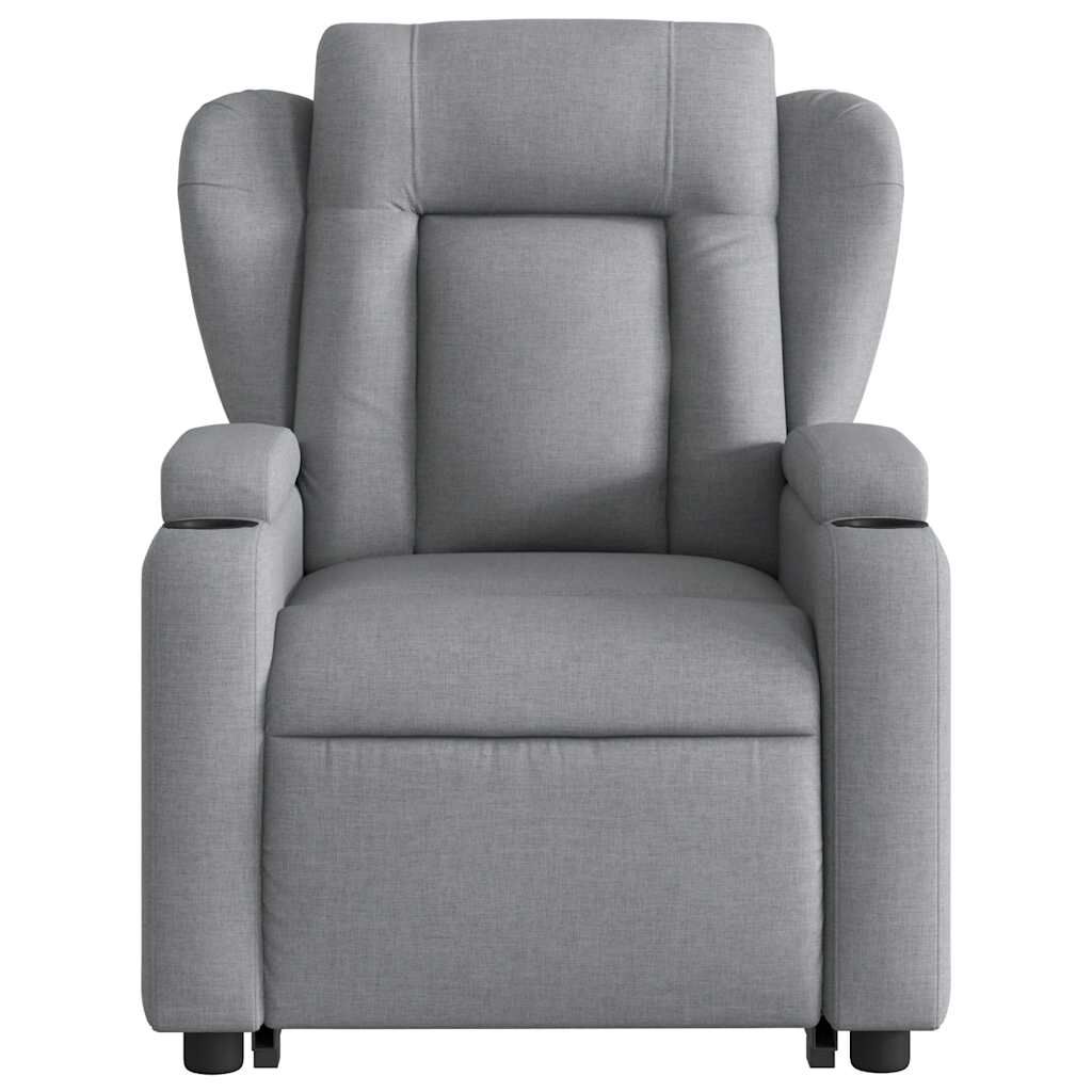 Stand up Massage Recliner Chair Light Grey Fabric Price