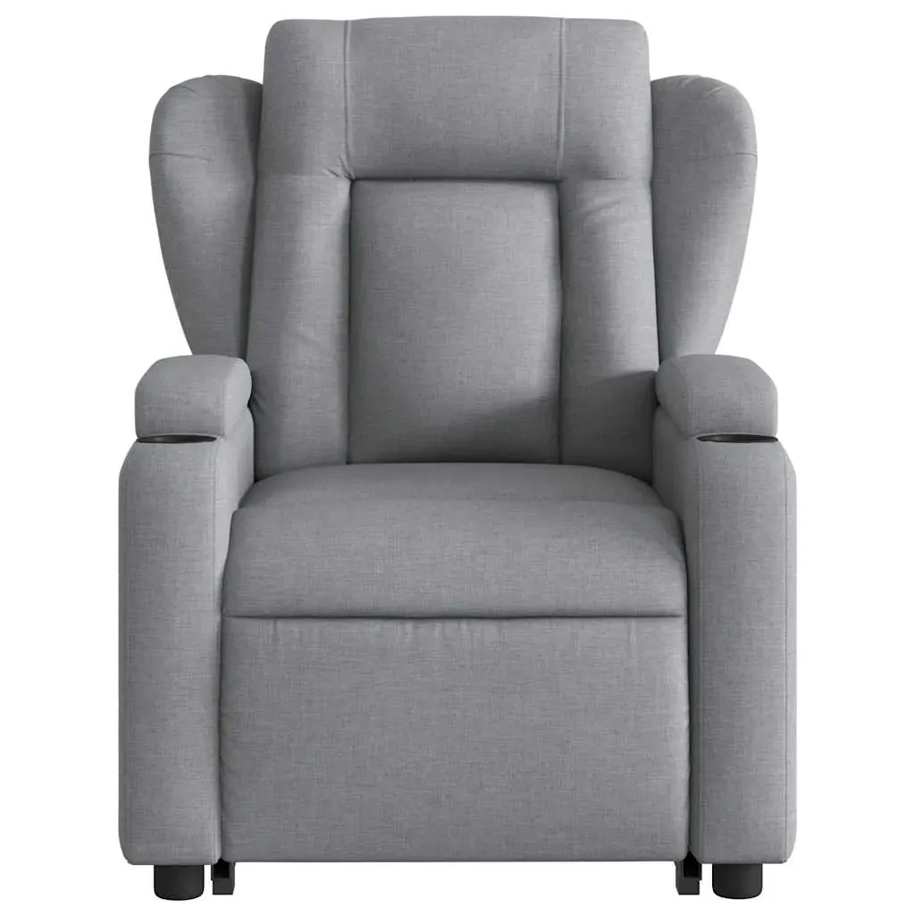 Electric Stand up Massage Recliner Chair Light Grey Fabric Price