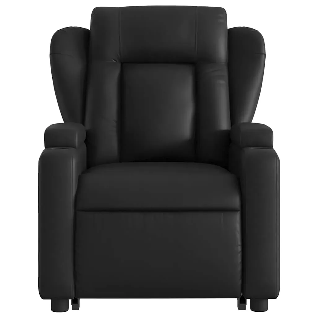 Electric Stand up Massage Recliner Chair Black Faux Leather Price