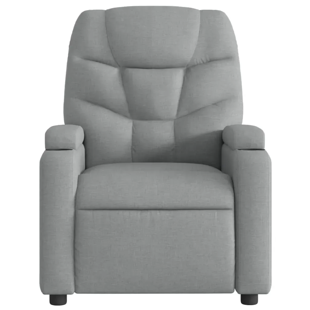 Electric Massage Recliner Chair Light Grey Fabric Price