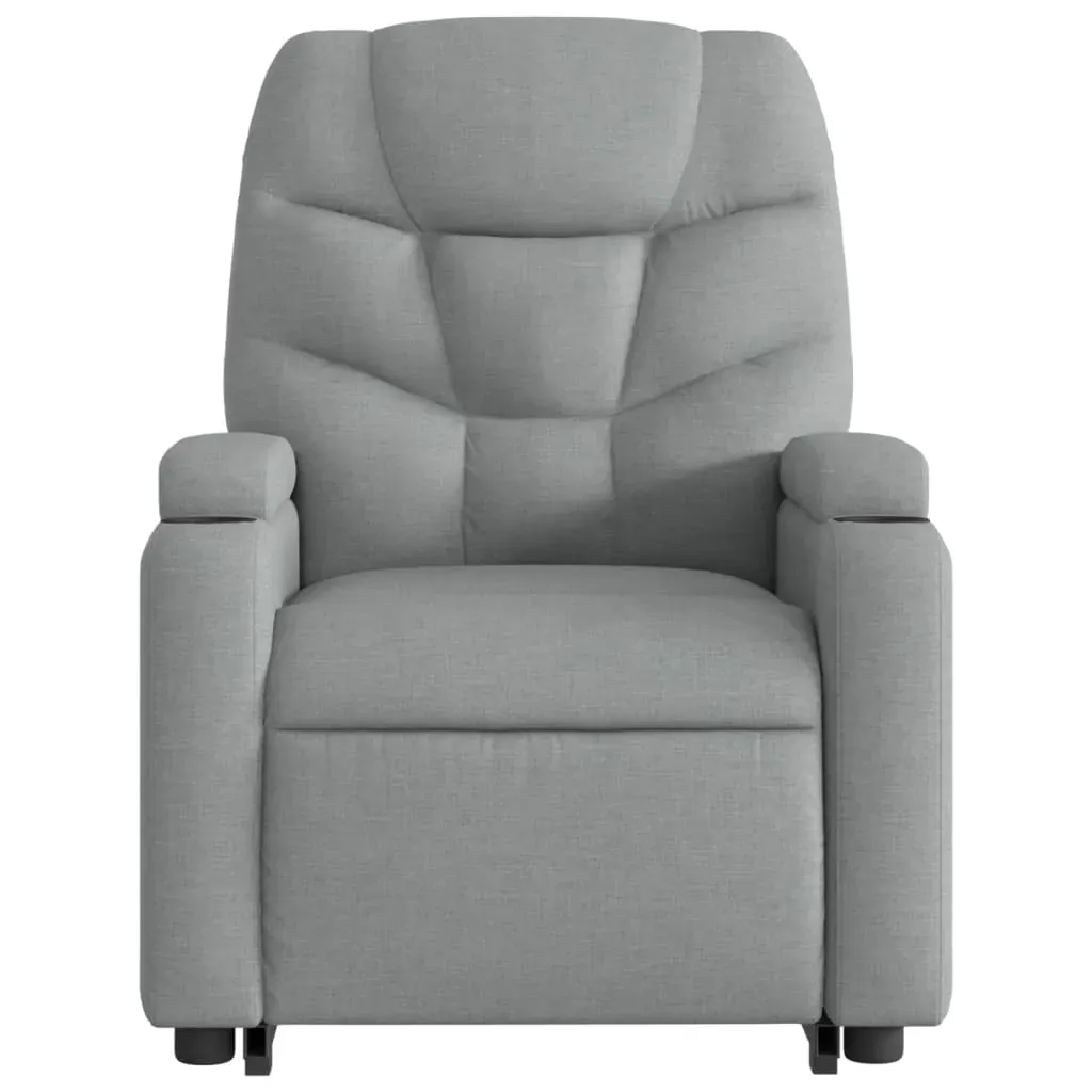 Stand up Massage Recliner Chair Light Grey Fabric Price