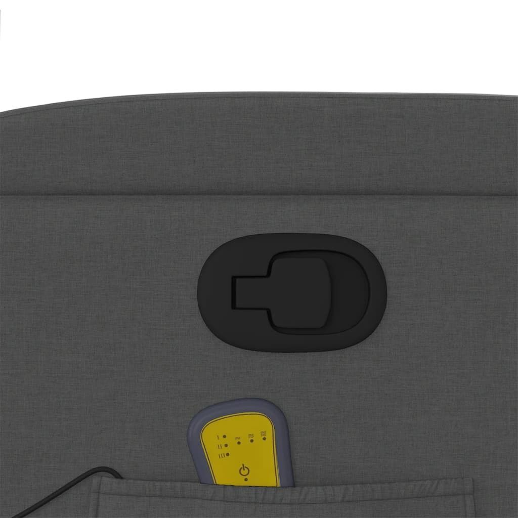 Massage Recliner Chair Dark Grey Fabric Price