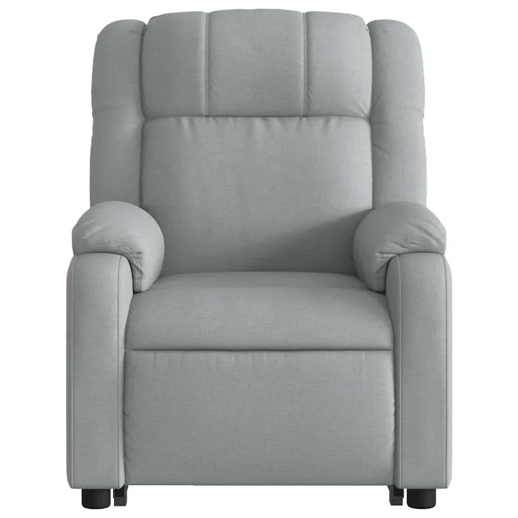 Electric Stand up Massage Recliner Chair Light Grey Fabric Price