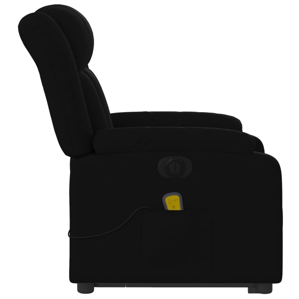 Electric Stand up Massage Recliner Chair Black Faux Leather Price
