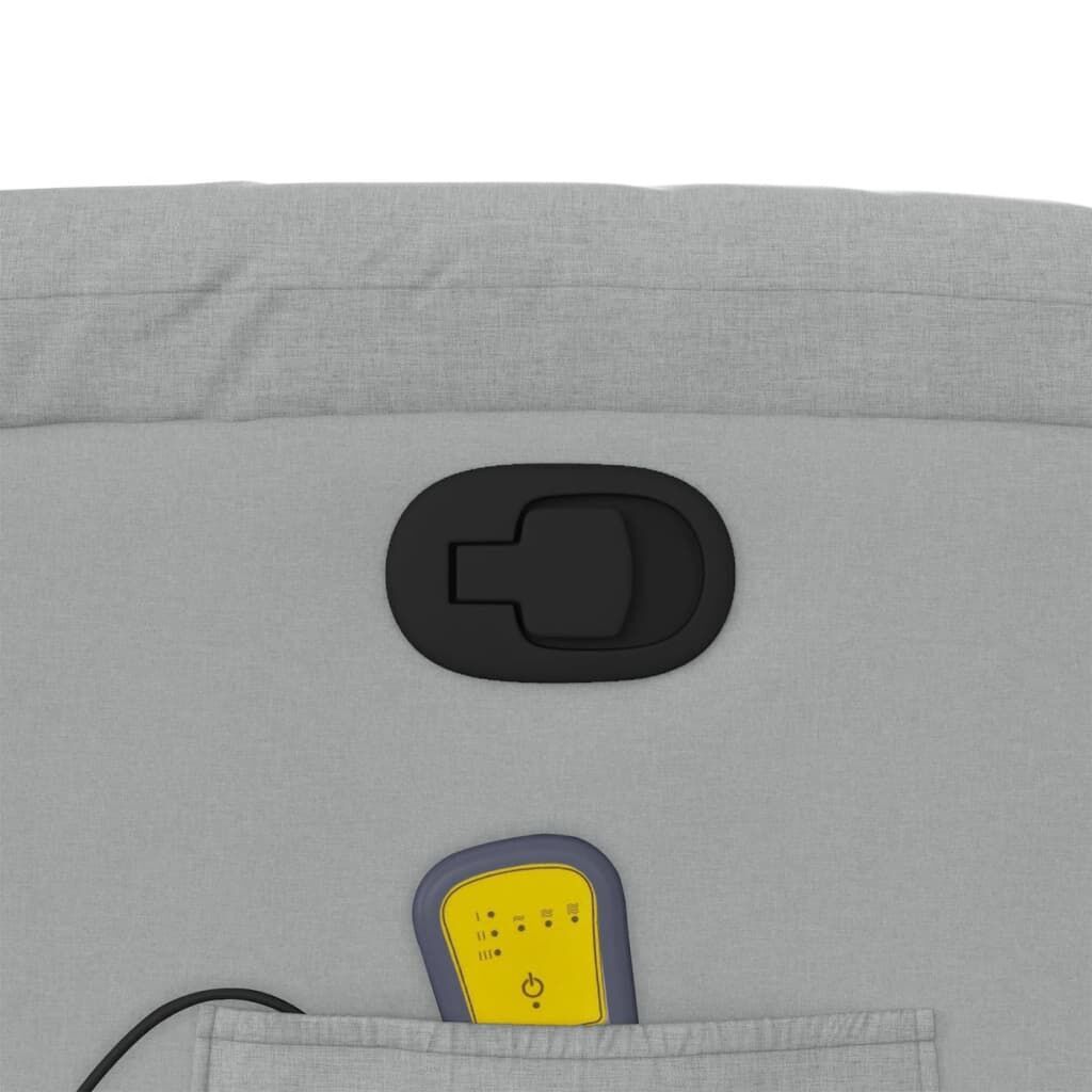 Massage Recliner Chair Light Grey Fabric Price