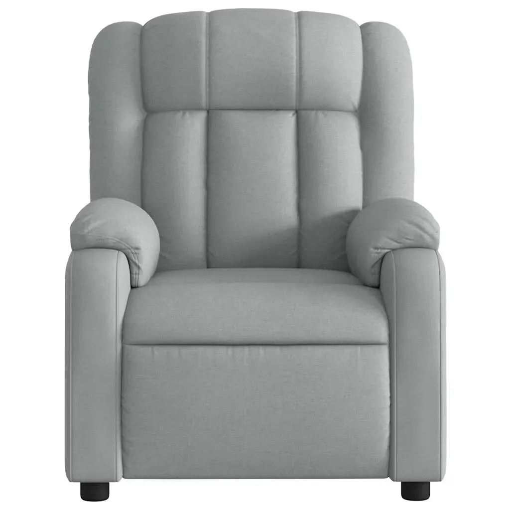 Electric Massage Recliner Chair Light Grey Fabric Price