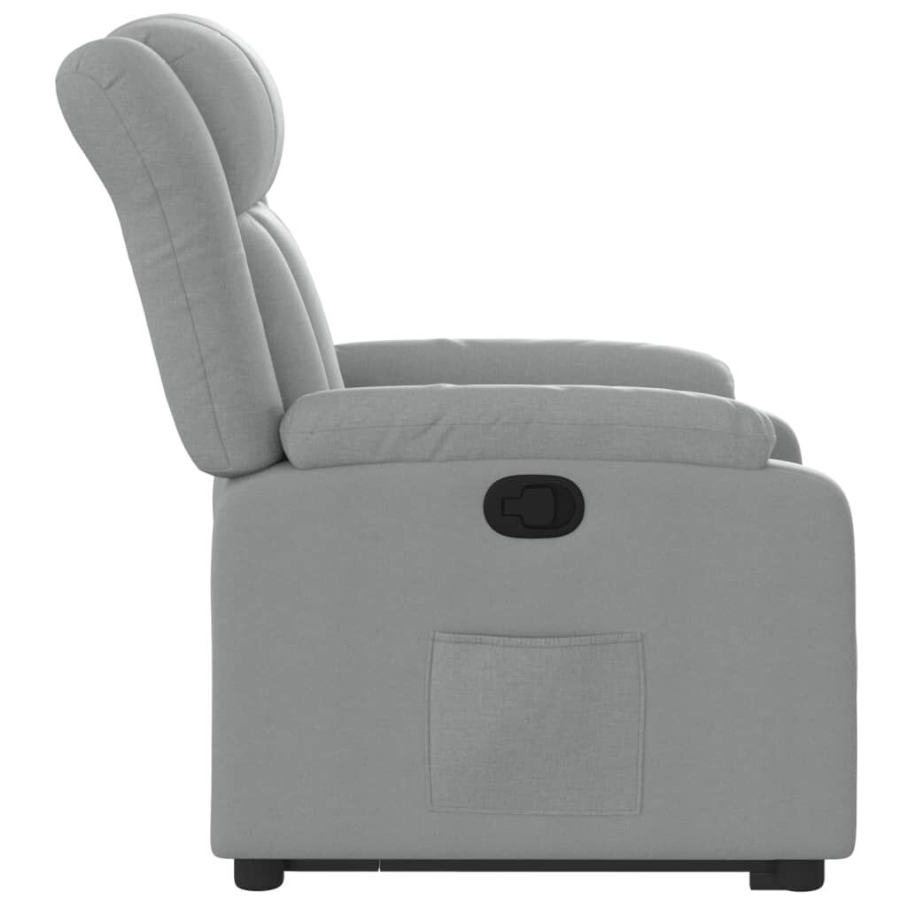 Stand up Massage Recliner Chair Light Grey Fabric Price