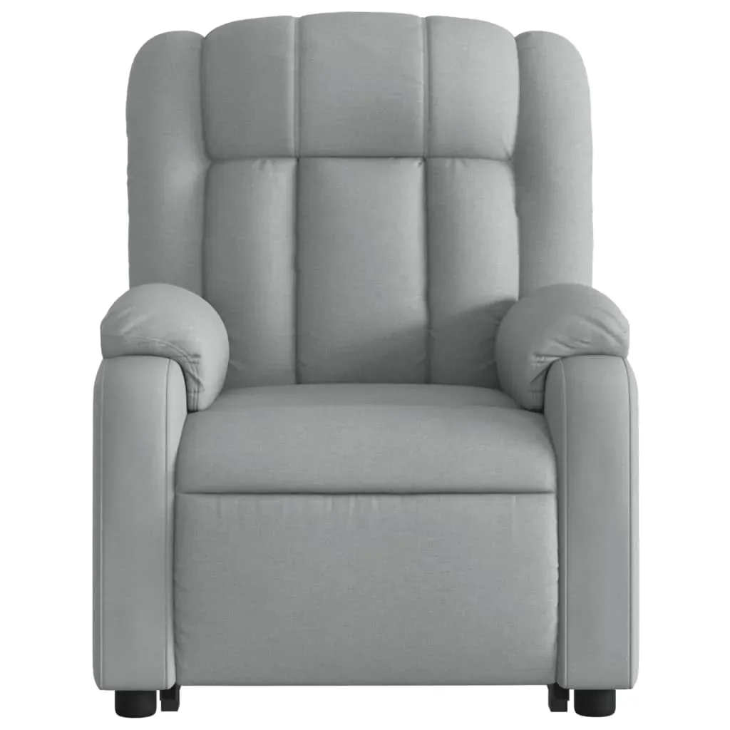 Electric Stand up Massage Recliner Chair Light Grey Fabric Price