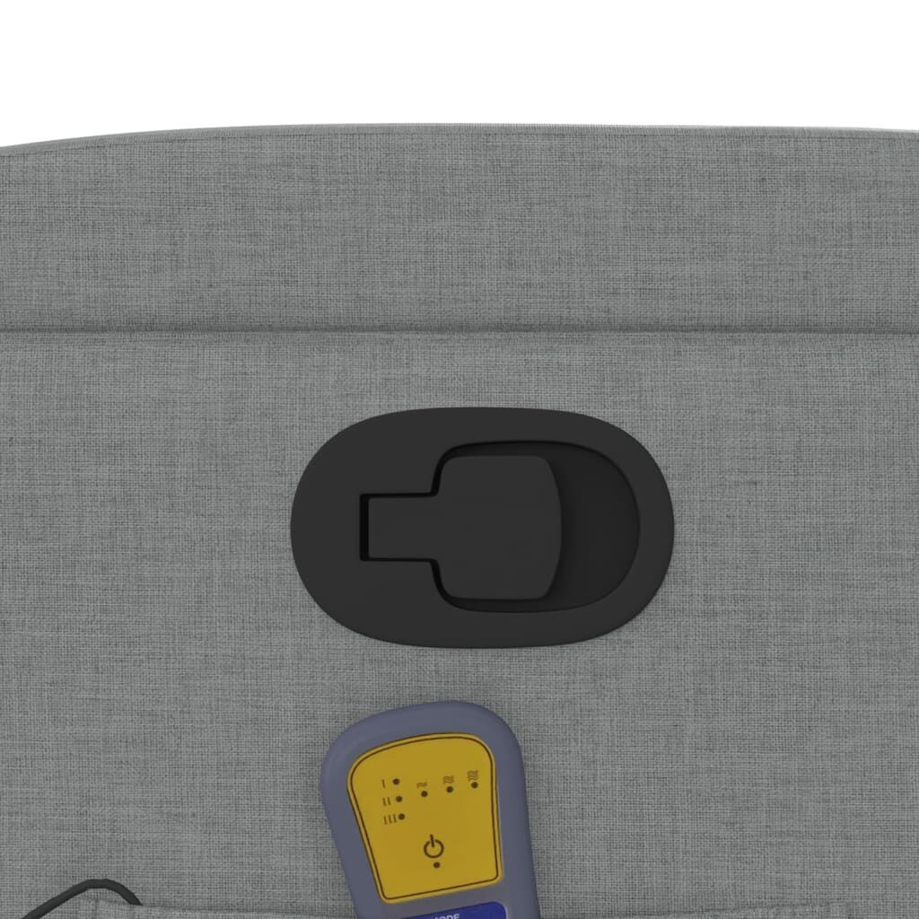 Massage Recliner Chair Light Grey Fabric Price