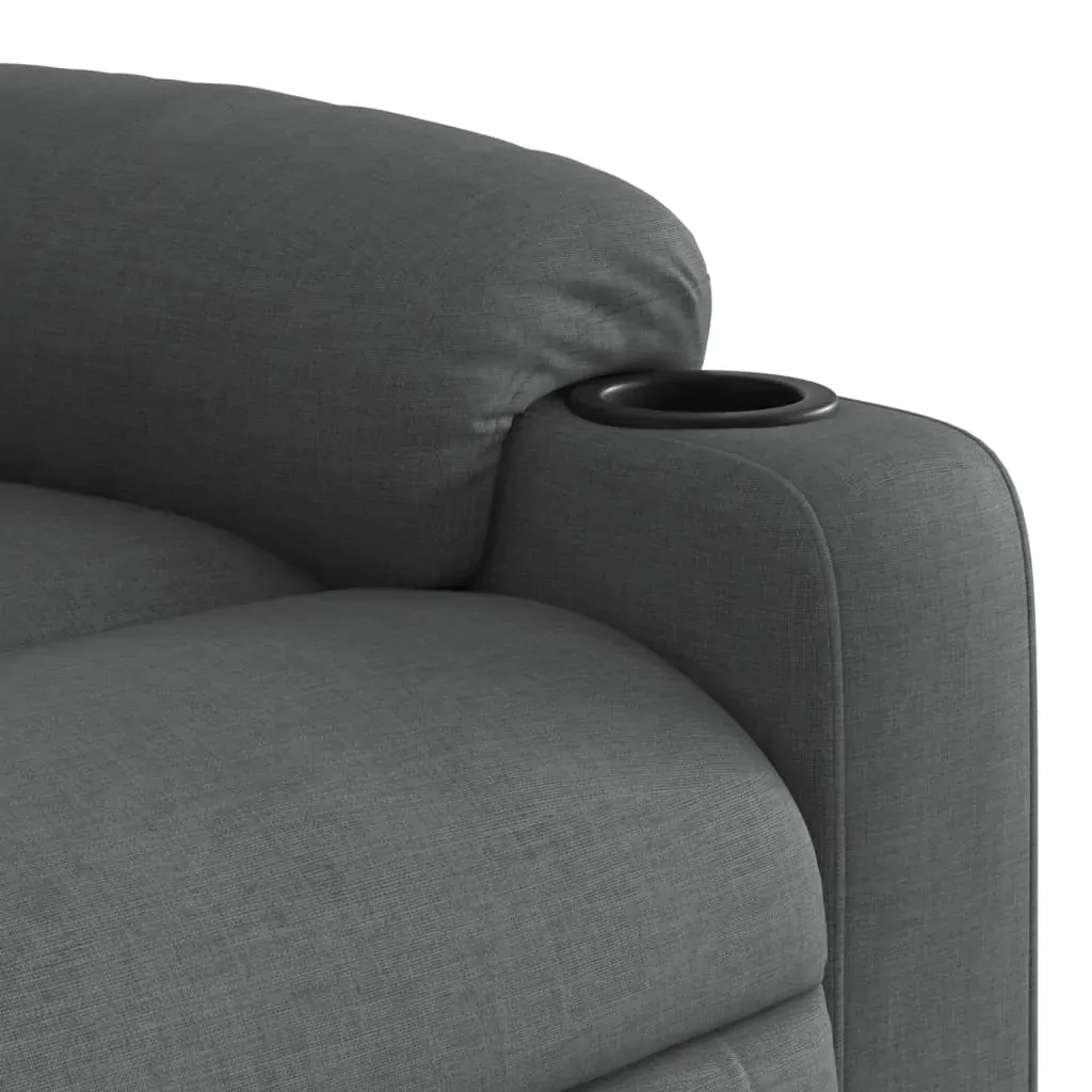Massage Recliner Chair Dark Grey Fabric Price