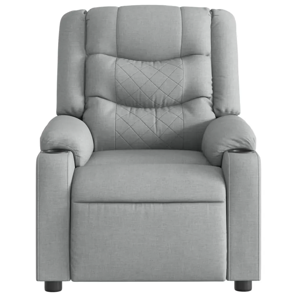 Electric Massage Recliner Chair Light Grey Fabric Price