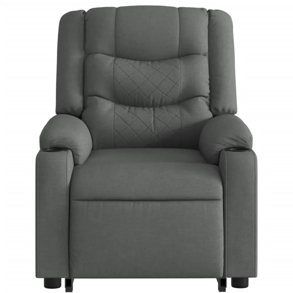 Stand up Massage Recliner Chair Dark Grey Fabric Price