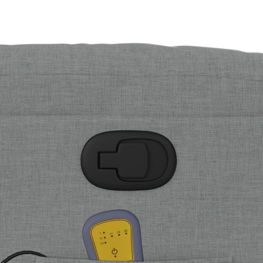 Massage Recliner Chair Light Grey Fabric Price