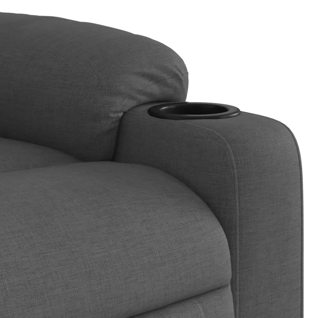 Massage Recliner Chair Dark Grey Fabric Price
