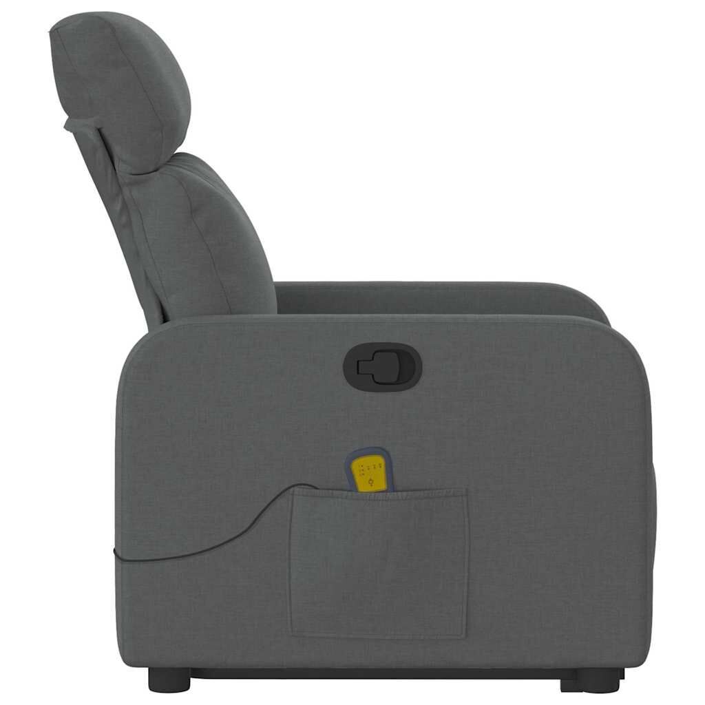 Stand up Massage Recliner Chair Dark Grey Fabric Price
