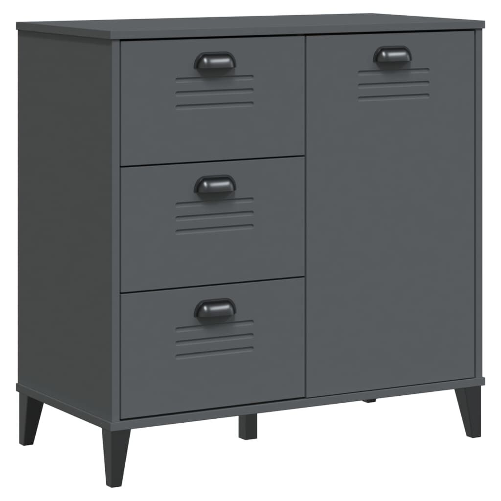 Highboard VIKEN Anthracite Grey 80x40x190 cm Solid Wood Pine Price