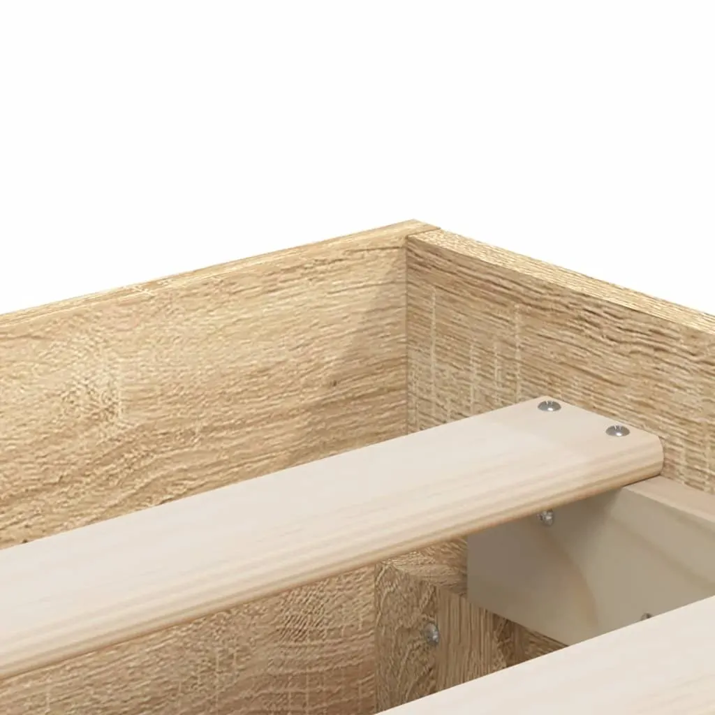 Bed Frame with Drawers without Mattress Sonoma Oak 135x190 cm Price