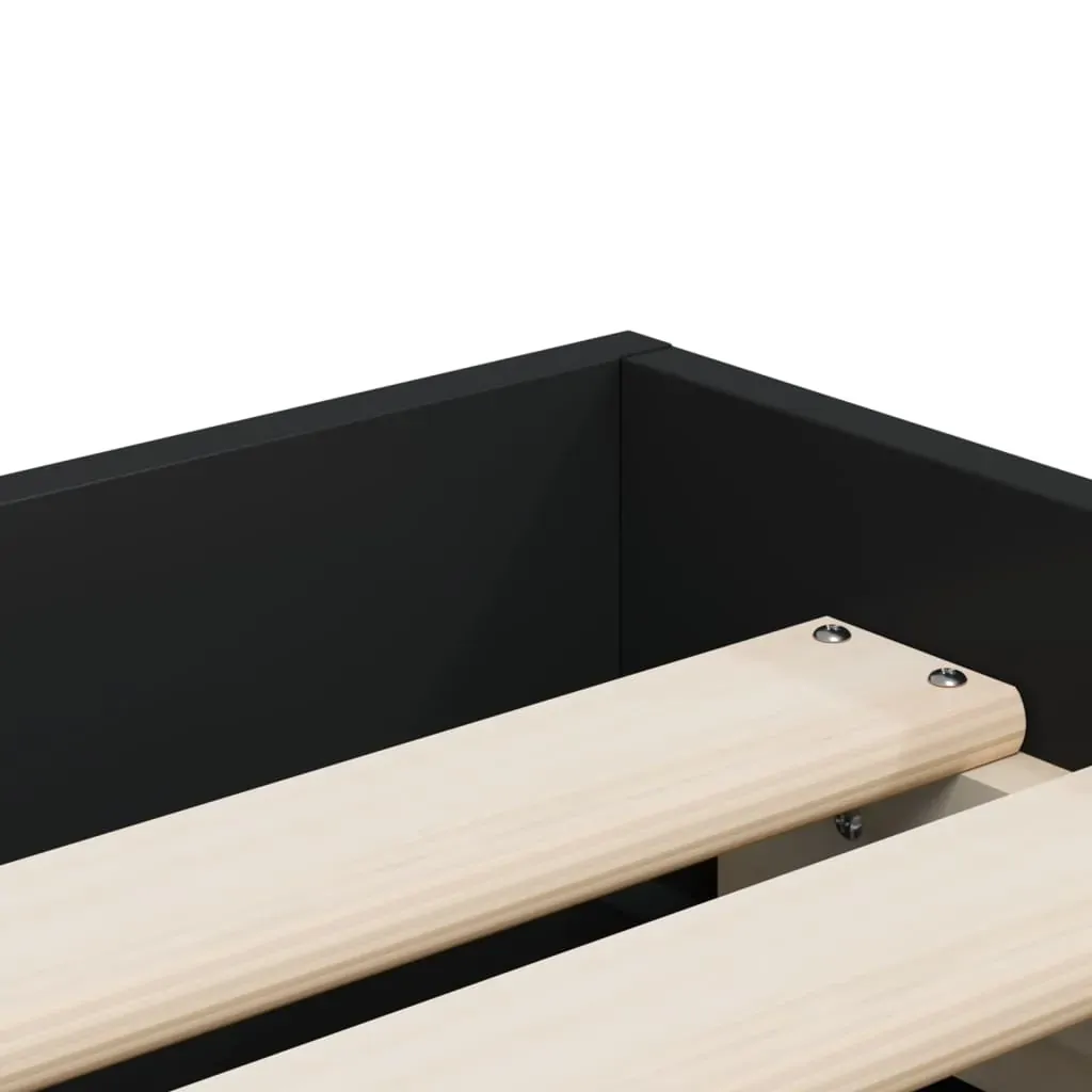 Bed Frame with Drawers without Mattress Black 90x190 cm Price