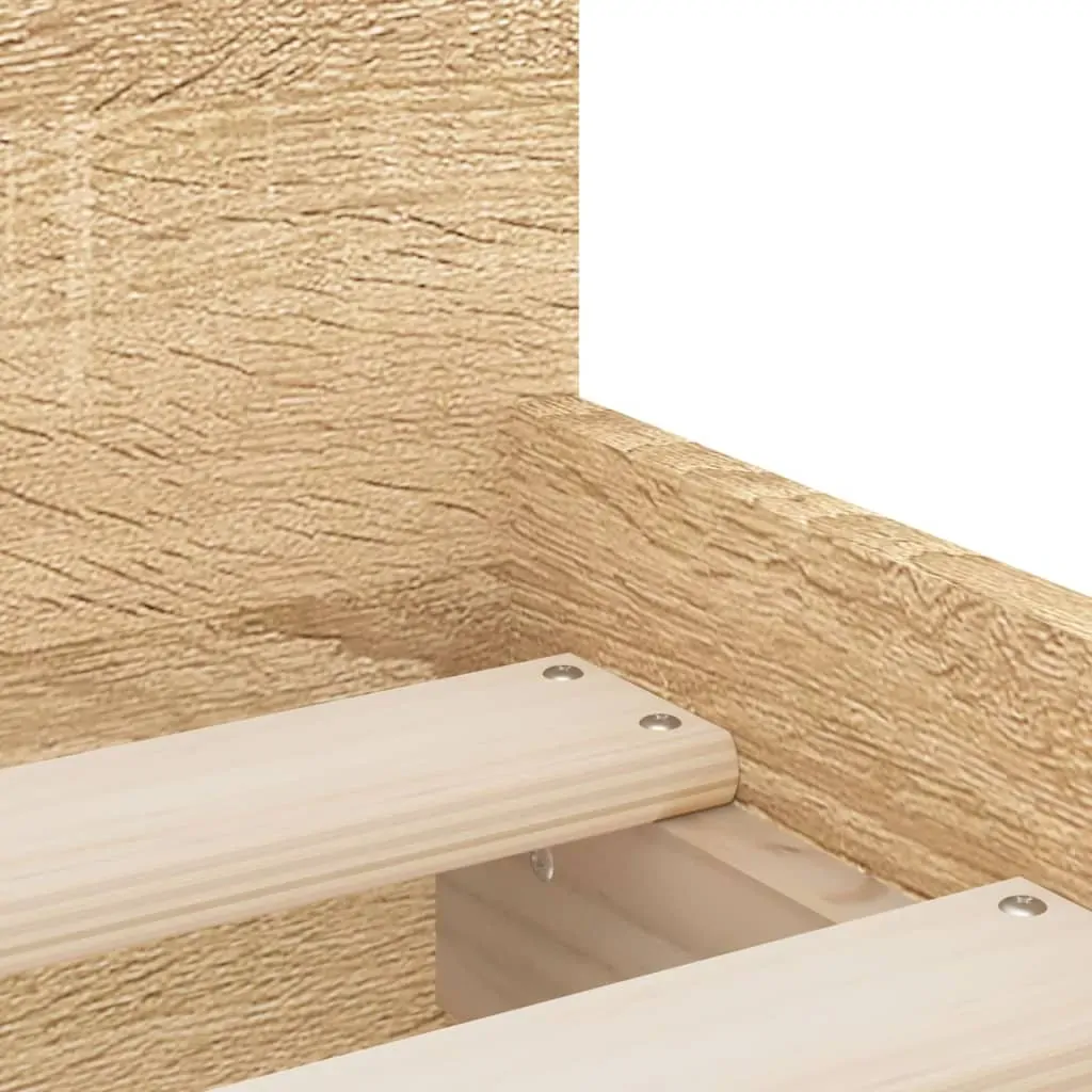 Bed Frame with Drawers without Mattress Sonoma Oak 90x190 cm Price