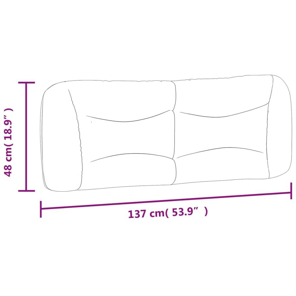 Headboard Cushion Dark Grey 137 cm Double Fabric Price