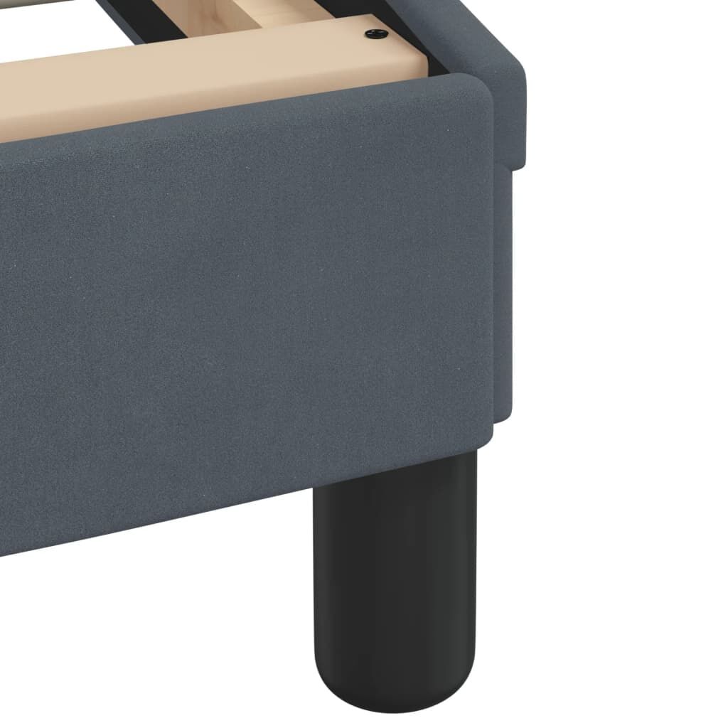Bed Frame without Mattress Dark Grey 90x190 cm Velvet Price